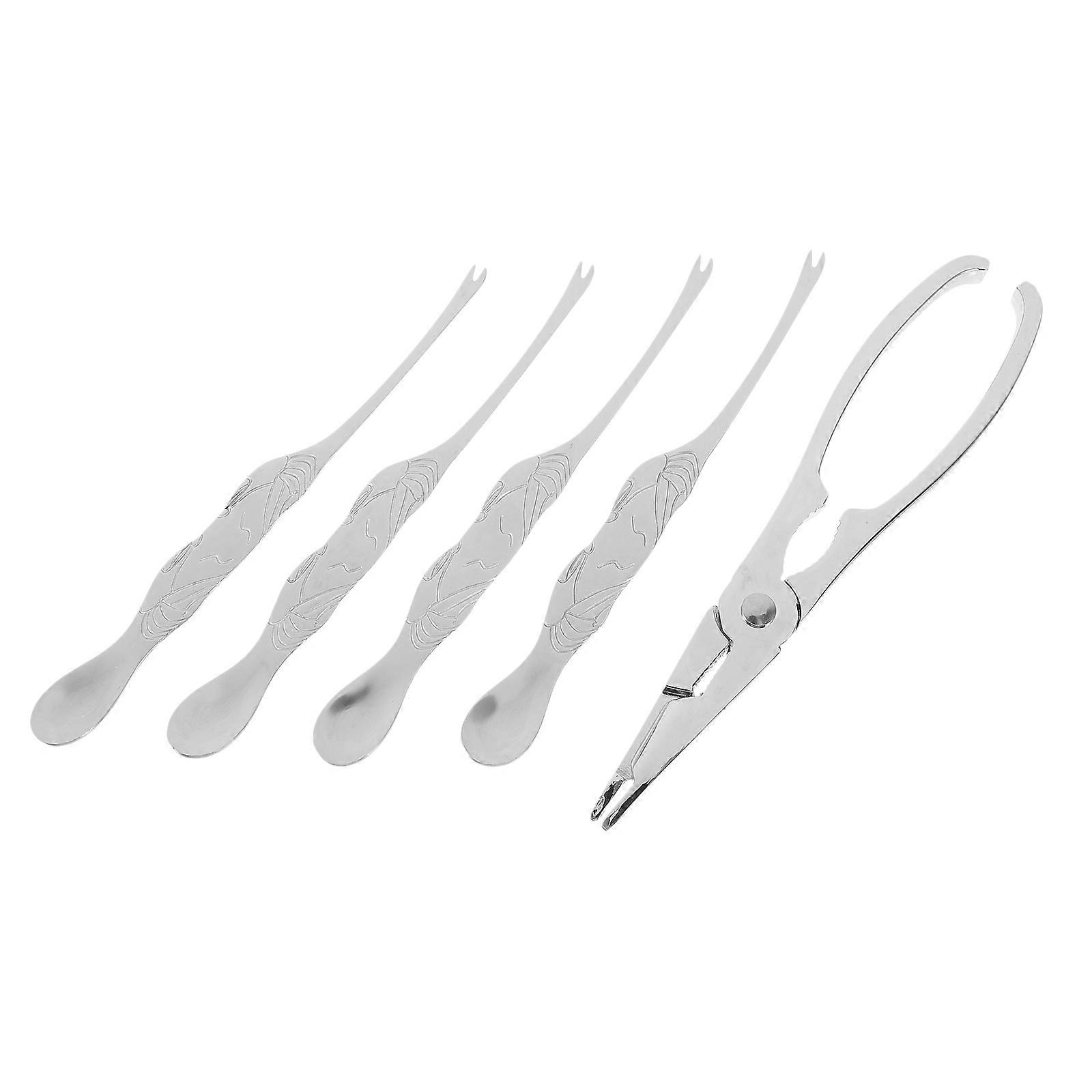 Crab Lobster Crackers Tools with Shell Scissors for 5Pcs Blue Set