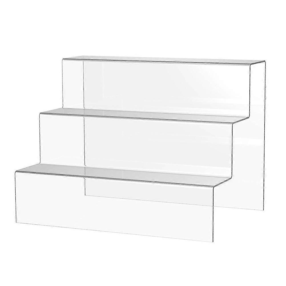 Ornament Stands for Display Acrylic Stepped Storage Rack 3-Tier Organizer Holder for Ornaments Models 20cm x 18cm x 12cm Clear Display Stand 1Set