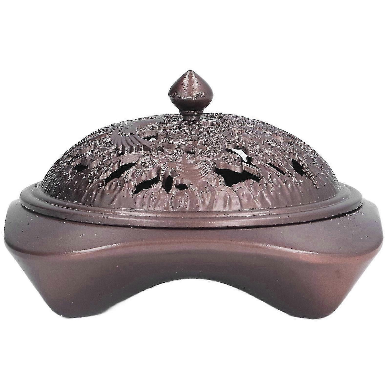 Antique Style Durable Copper Alloy Glossy Multifunction Incense Burner