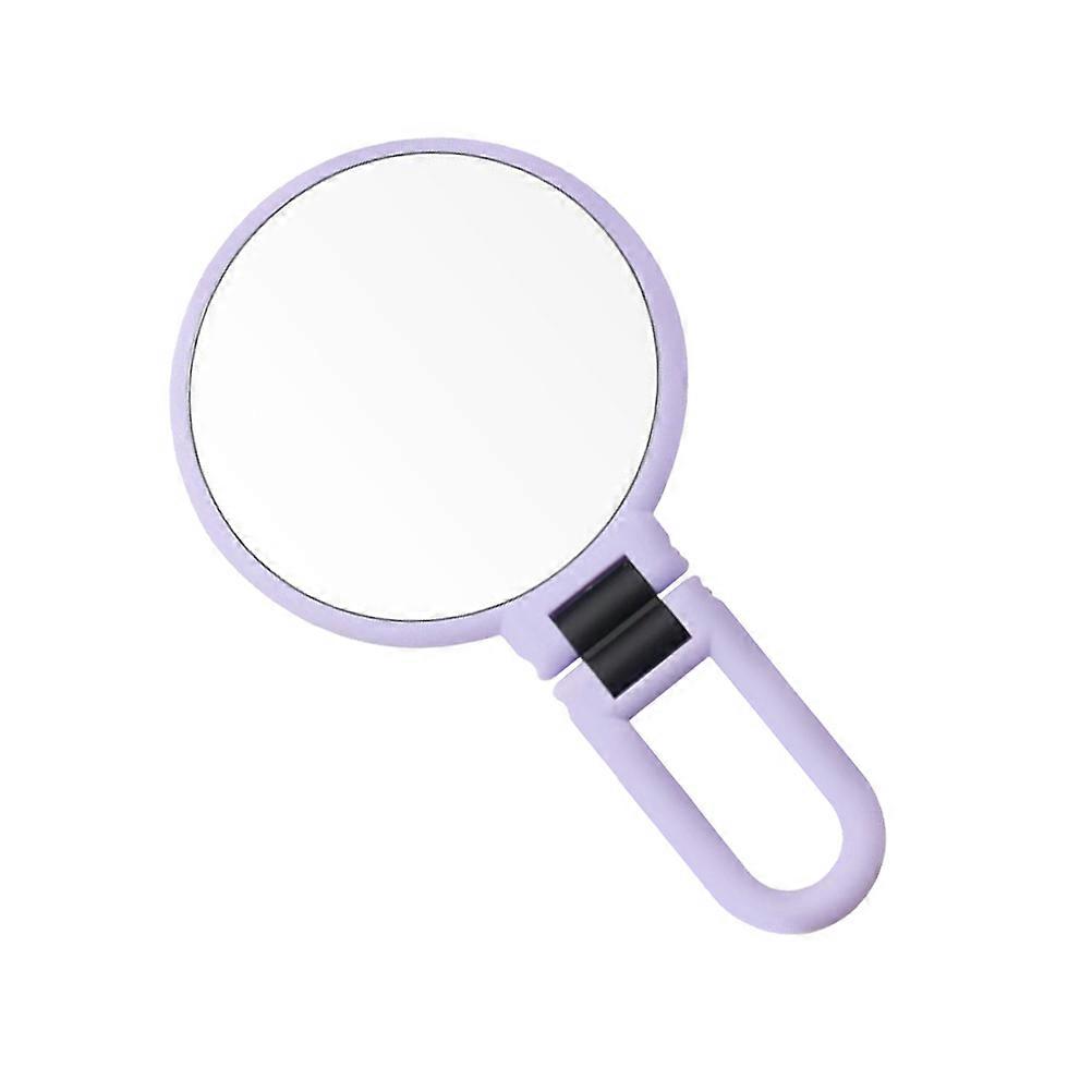 Swivel Mirror Flexible Vanity Mirror Metal Surface Layer Electroplating 15X Magnification For Bedroom Bathroom Tabletop Purple 1Set