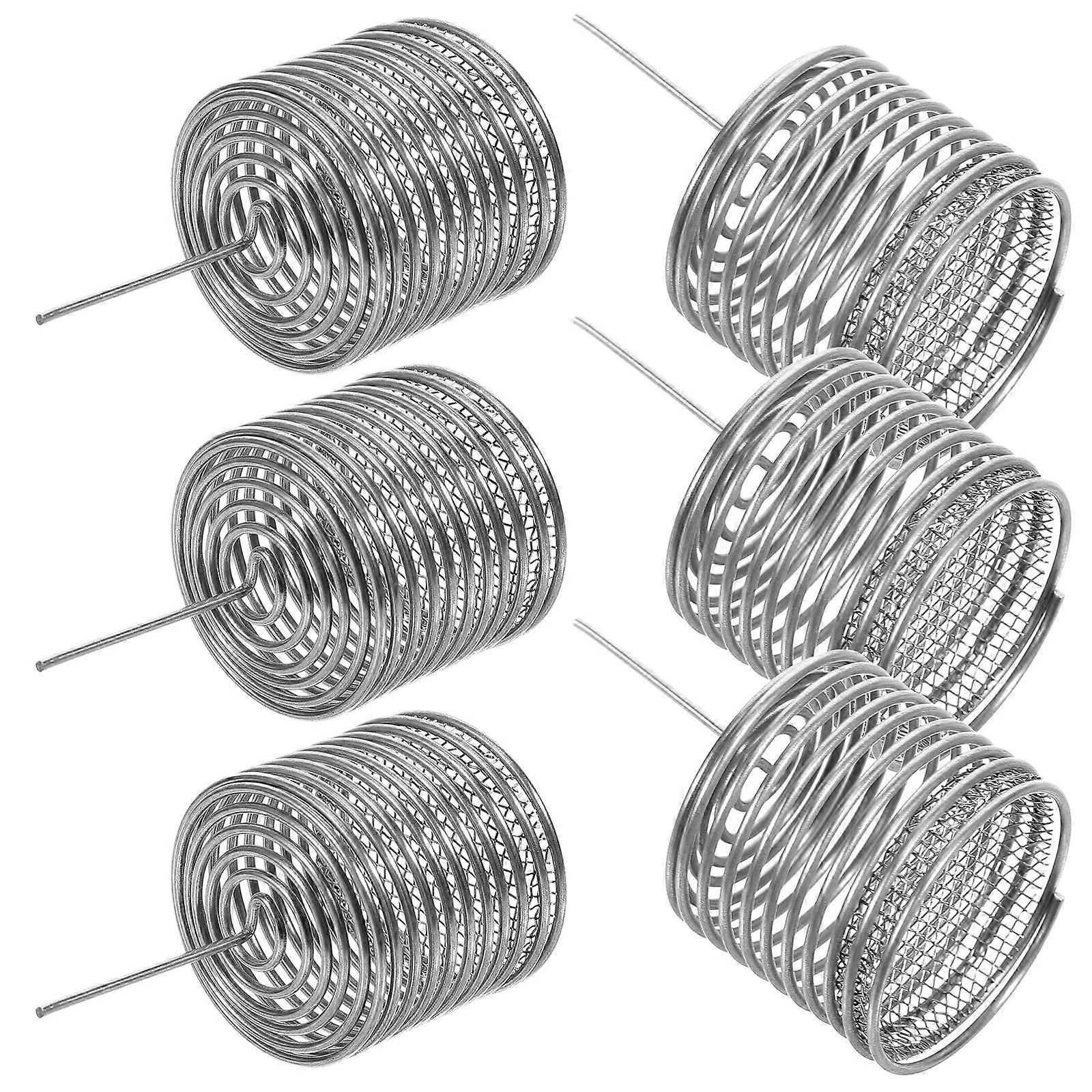 Durable Stainless Steel Fertilizer Baskets for Bonsai and Plants 6 Pieces Silver Home Gardening