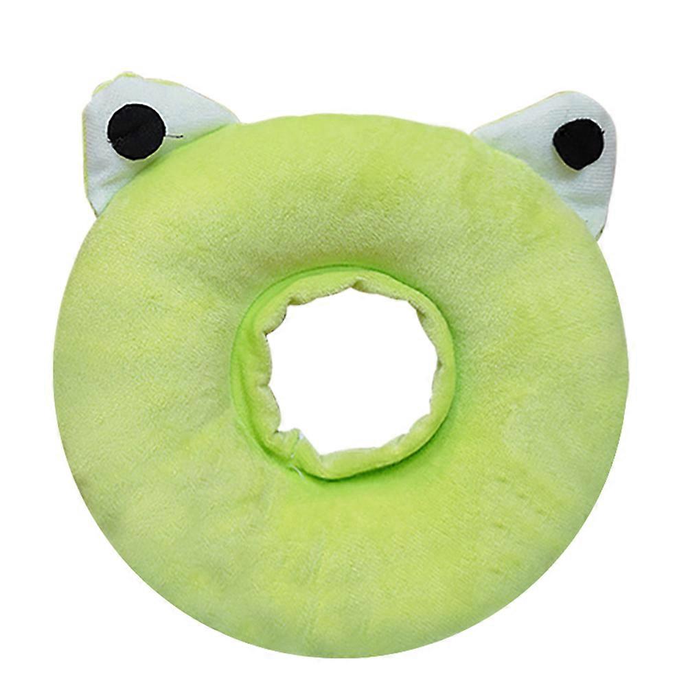 Light Green Cartoon Cat Recovery Collar for Pet Use Adjustable PP Polyester Material