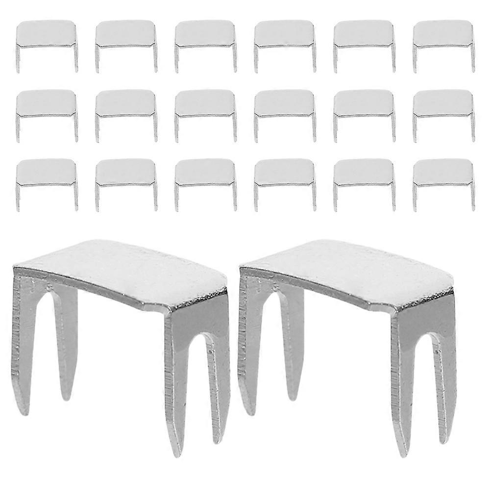 20Pcs Zipper Slider Retainer Top Stoppers Bottom Stops for Bags Coats Jackets Closed End Zippers Replacing Silver