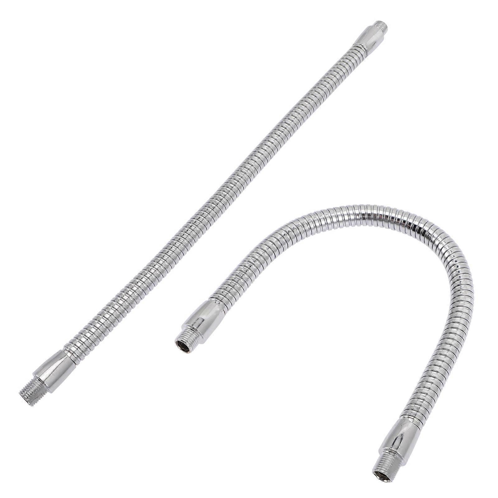 Gooseneck Flexible Tube Gooseneck Silver 30.00x1.30x1.30cm Adjustable and Flexible Clamp Lamp Hose 2Pack