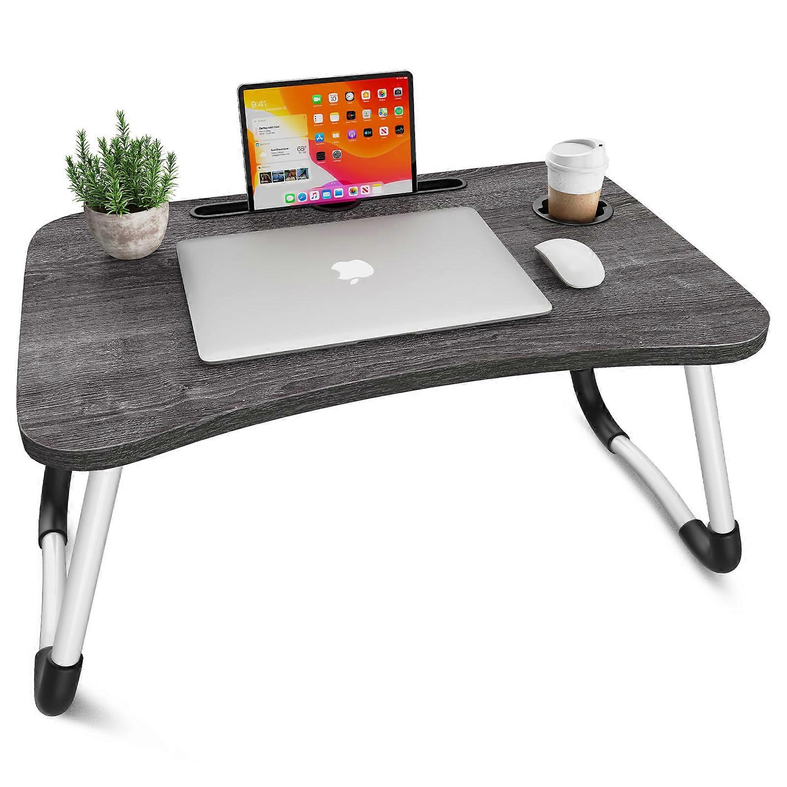Lap Desks For Adults Foldable Laptop Desk Bed Use Light Gray 60x40x28cm Stable Effect 1 Set