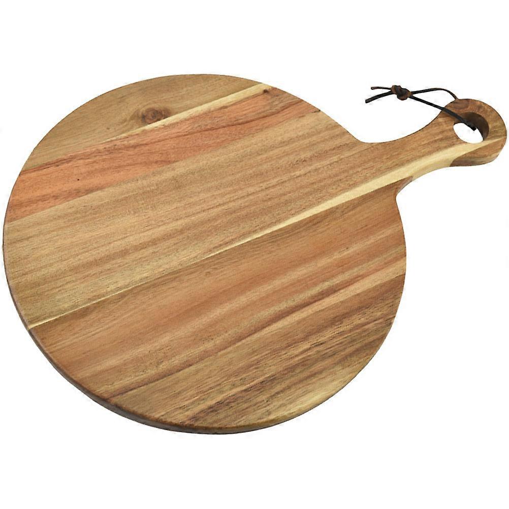 Wooden Board with Handle for Food Serving and Storage Brown Color Suitable for Home Kitchen 12.5 Inches