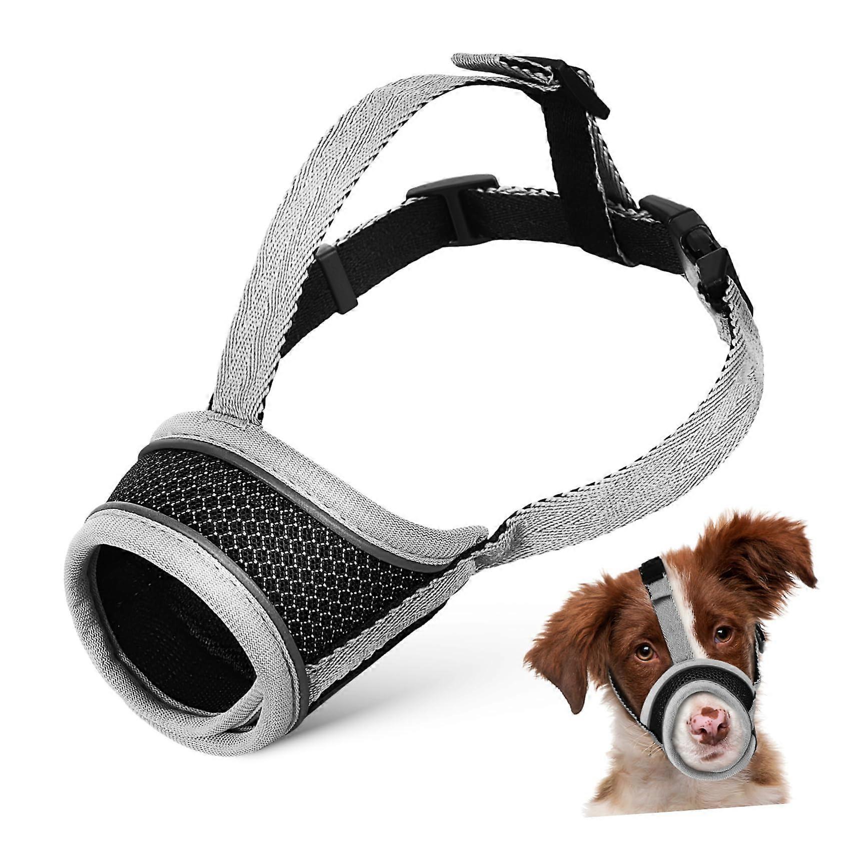 Dog muzzle breathable soft for dogs adjustable and safe for training walking and vet visits protects against biting and