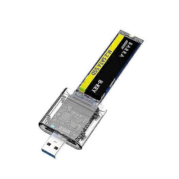 M2 SSD enclosure M.2 to USB 3.0 5Gbps high-speed SSD enclosure suitable for SATA M.2 NGFF SSD 2242 2260 2280Mm approx