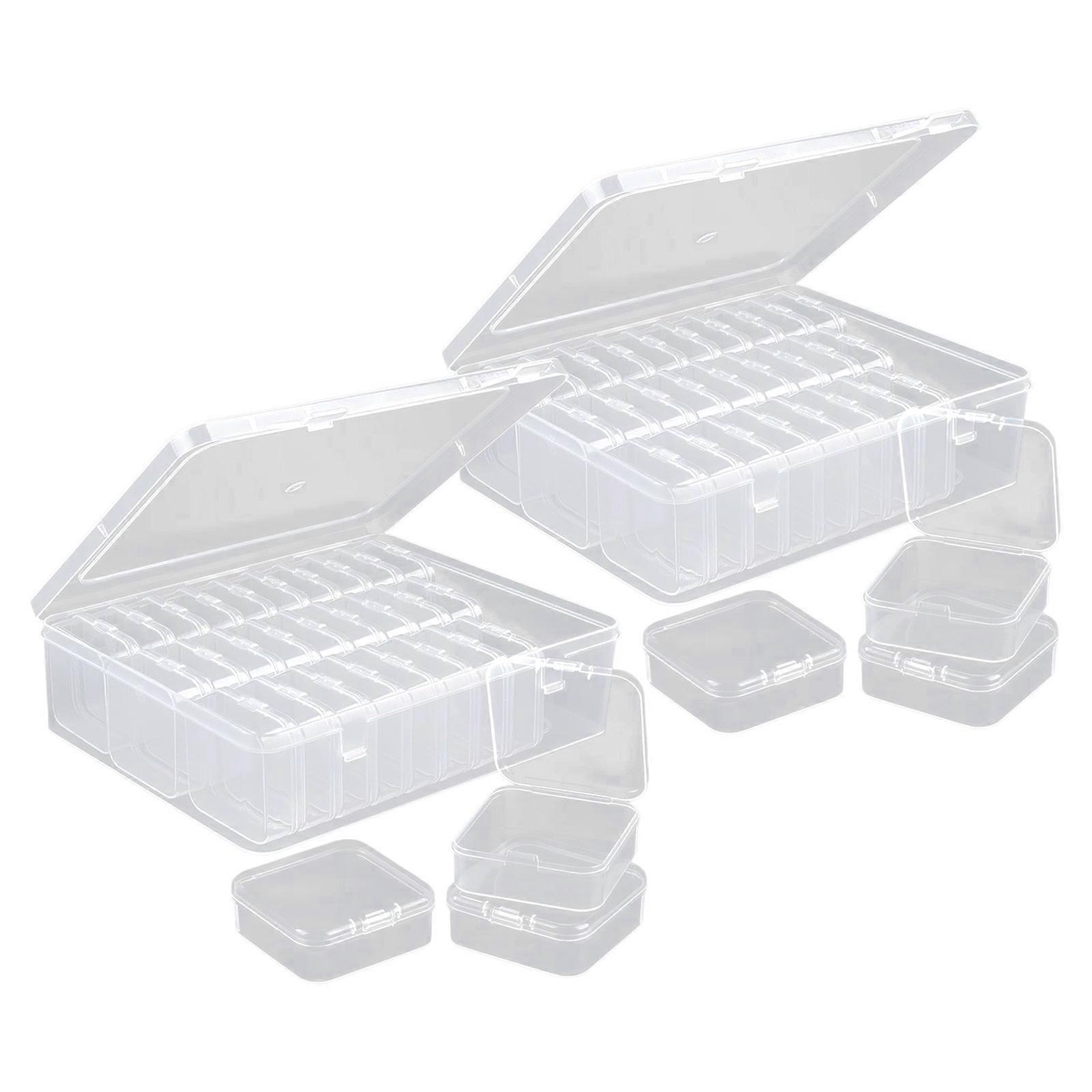 Clear Sturdy Plastic 30 Divider Storage Box Portable Accessory for Efficient Organization of Small Household Items Multicolor