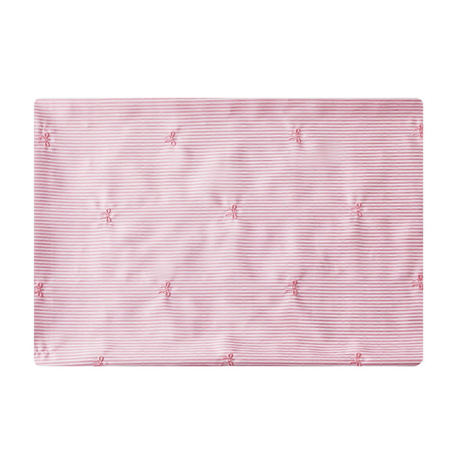 Stripe Mönster Rosetter Dekorerade Tyg Kläder Tyg Lätt För Barn Kläder Rosa.