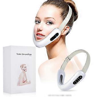 Dispositivo de emagrecimento facial de alta frequência de vibração de microcorrente de beleza, massageador facial EMS, elevador de queixo duplo, luz colorida V-face elétrica slimmin rosto elétrico