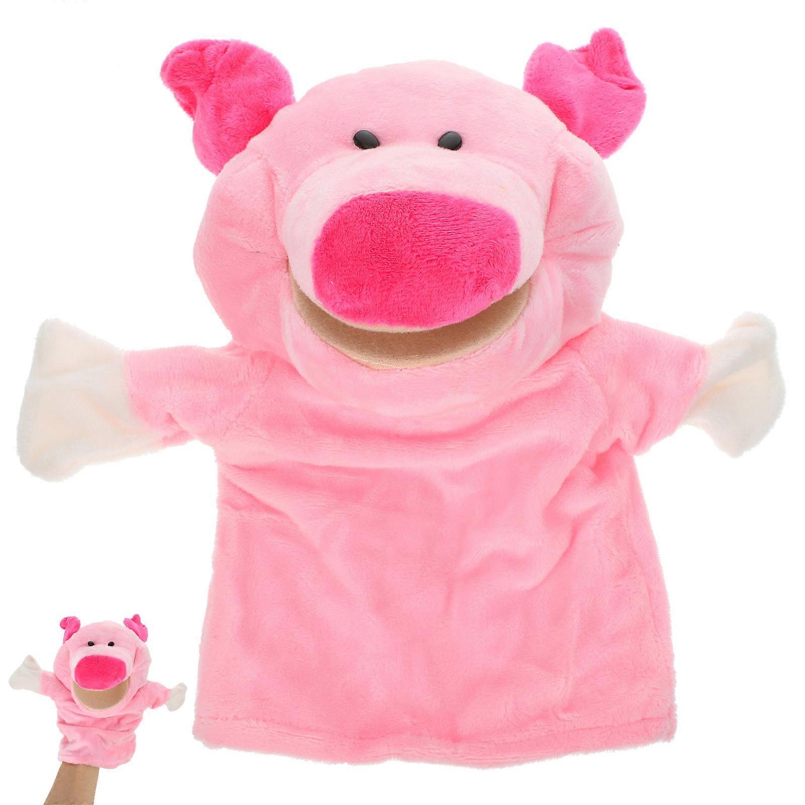 Pig Hand Puppet for Interactive Play   Engaging Animal Puppet to Develop Motor Skills and Early Learning for Birthdays and Family Activities