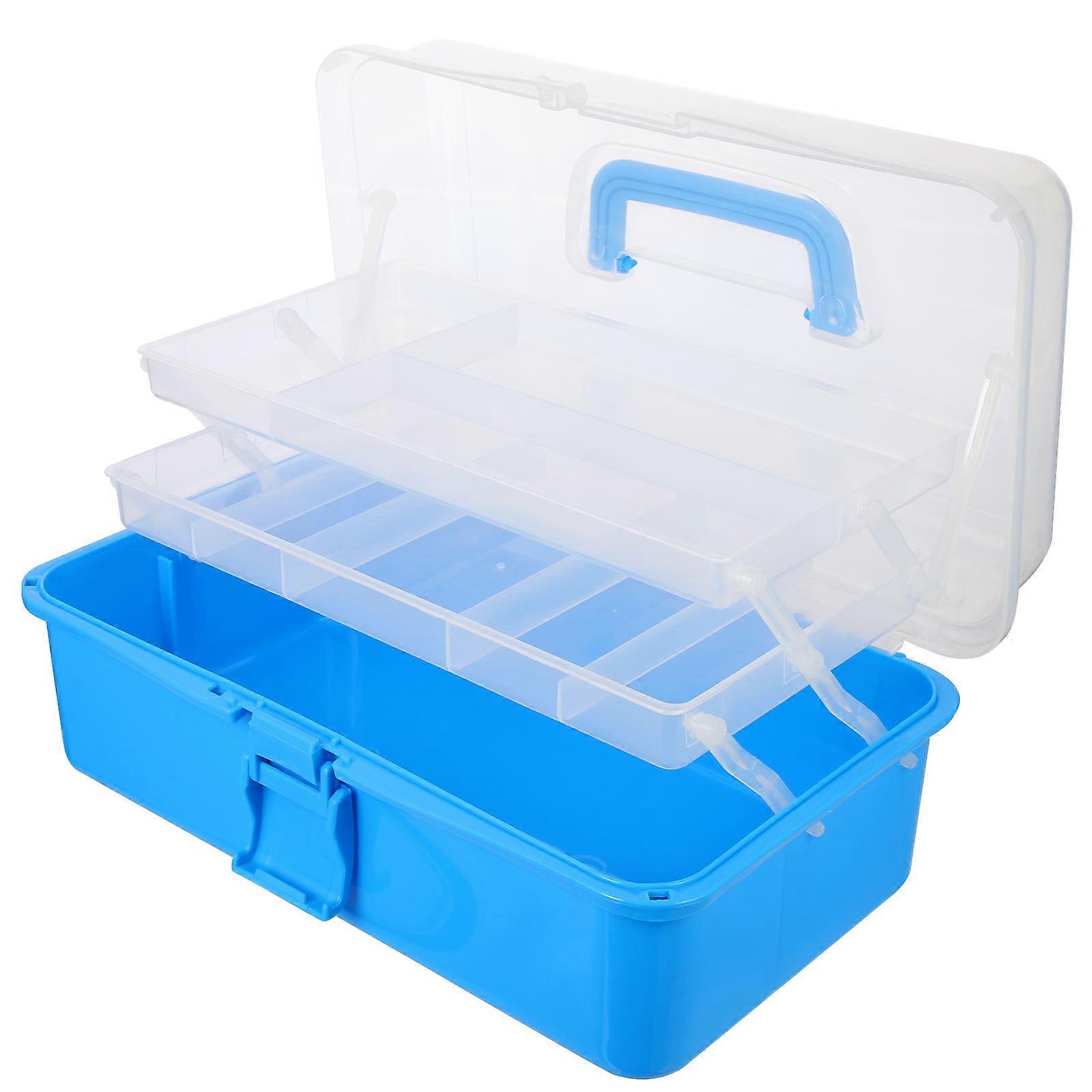Blue WearResistant Tool Box with Durable PP Material for Safe Storage and Easy Carrying 12.5x8.5x6.3 inches