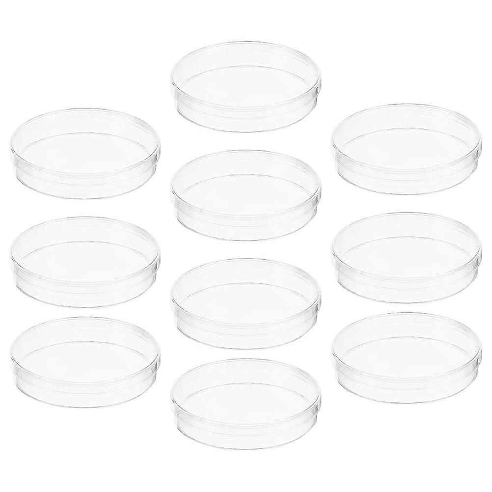 10pcs Transparent Cell Culture Plates with Lid – Low Expansion Rate Laboratory Petri Dishes for Scientific Research and Classroom Experiments