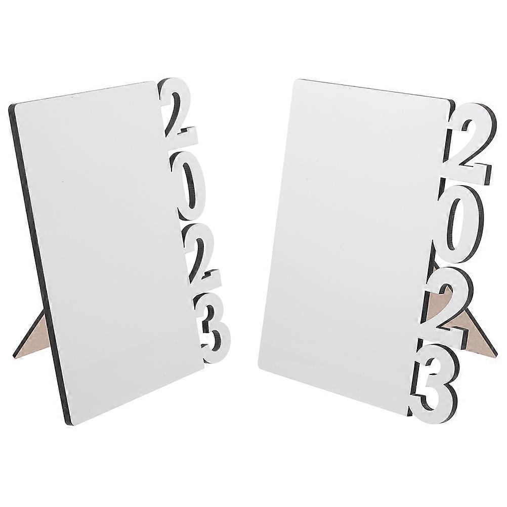 White Density Board Photo Frame for Graduation Party Decor Classic Design and Use 2 pcs