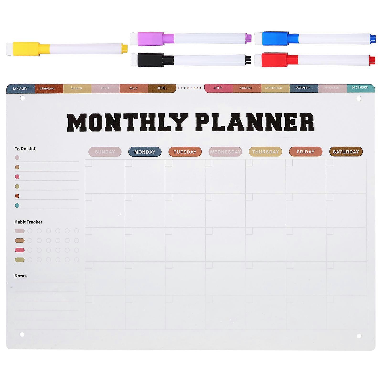 Magnetic Dry Erase Board Chores Planning A4 Minimalist Use Office Workers 1Set