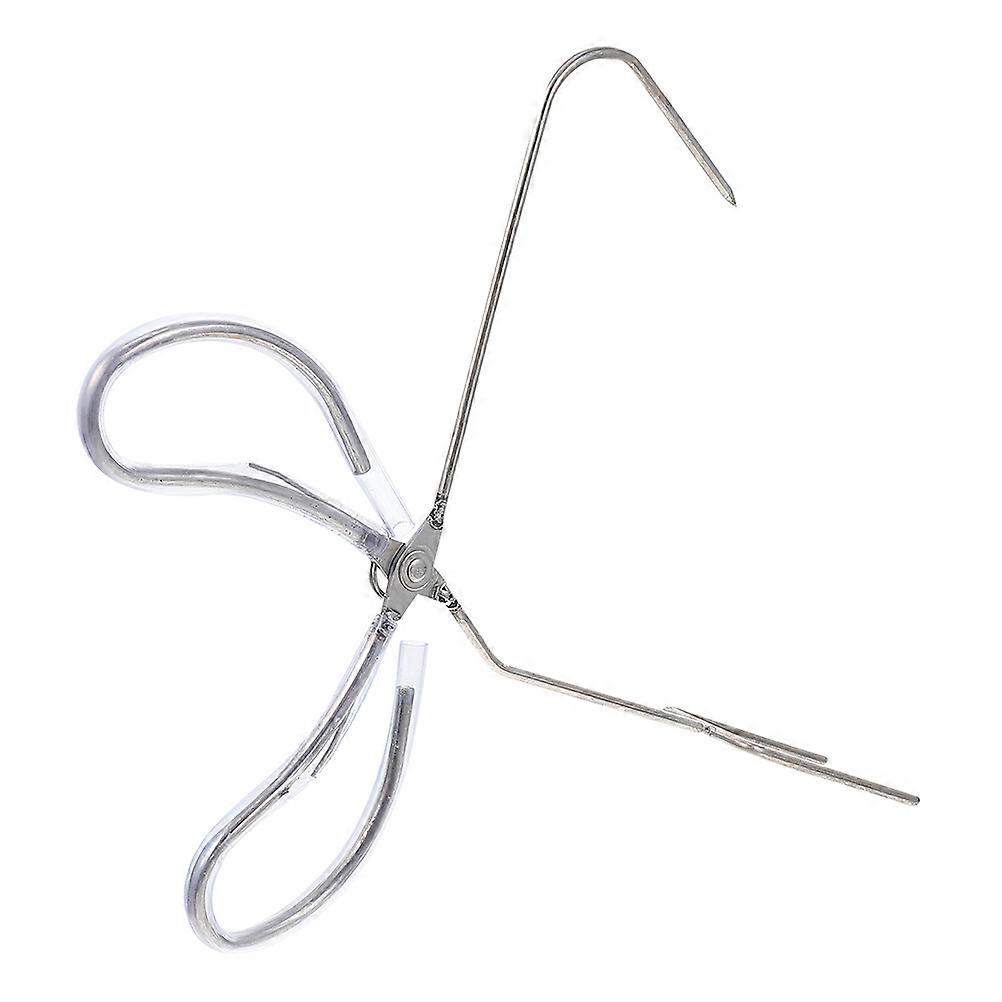 Sturdy Stainless Steel Glazing Tongs for Pottery Dipping and DIY Use Silver MultiFunctional Tool