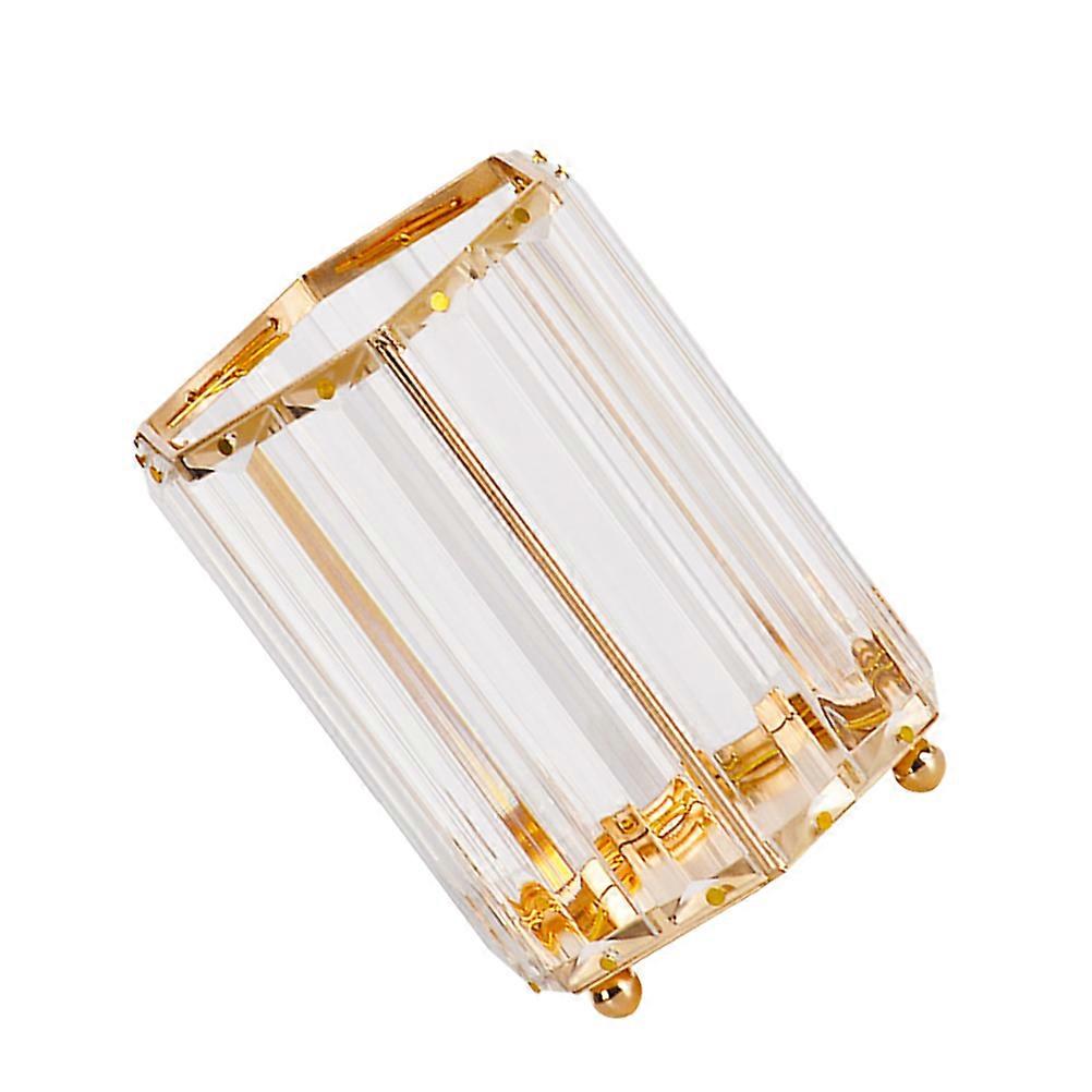 Wear Resistant Golden Pencil Holder Hexagonal Storage Container For Everyday Use 1Pack