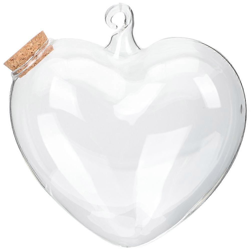 Glass Empty Container Hanging Micro Landscape Bottle Heart Shaped Wishing Bottle for DIY