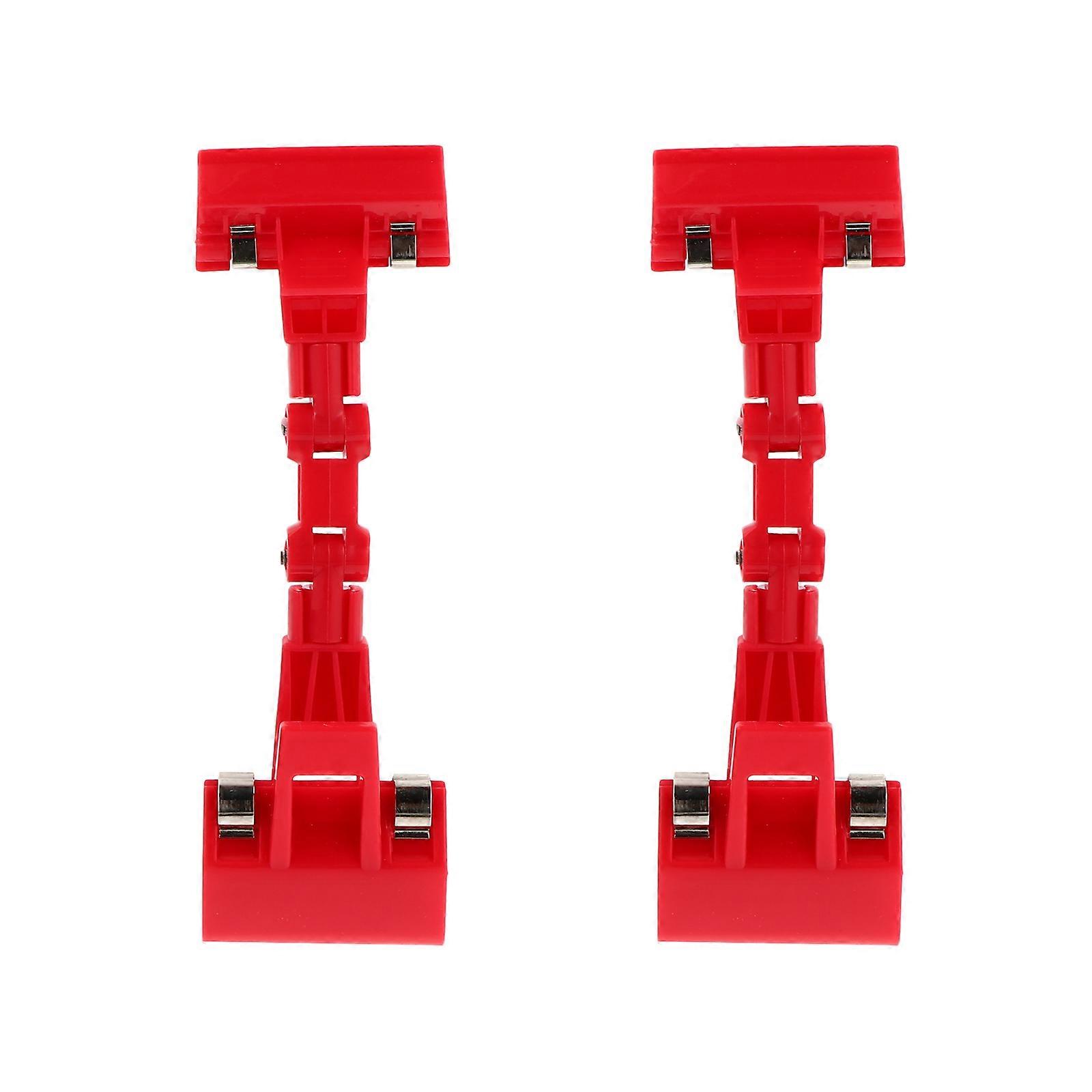 Red Plastic Sign Clip for Holding Use Portable and for Desk or Table 2 Pcs