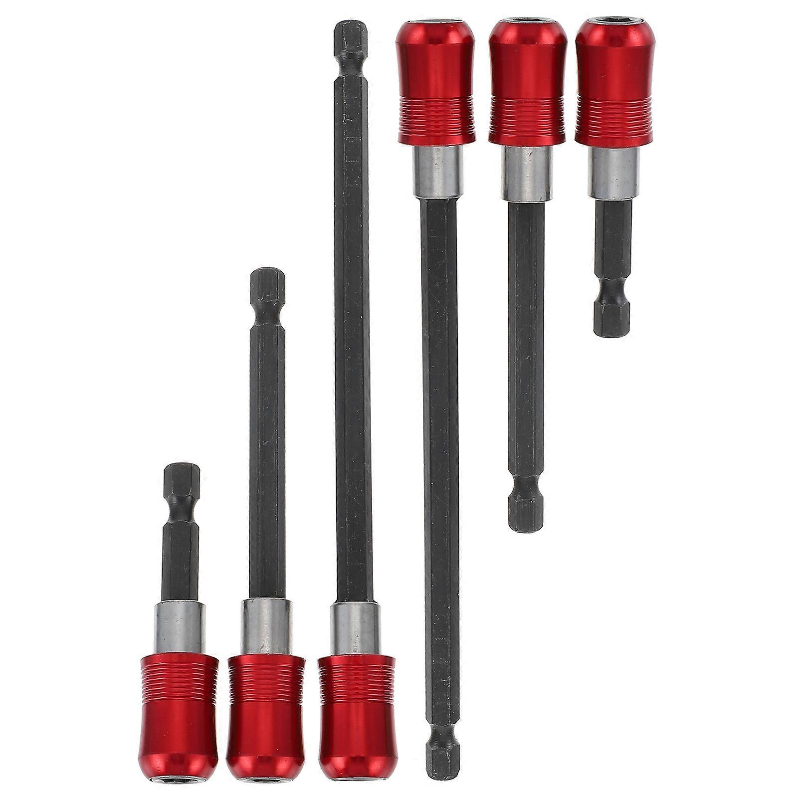 Impact Driver Bits Holder Magnetic Screwdriver Bit Extension Diy Projects Red 15X1.5Cm 2Sets