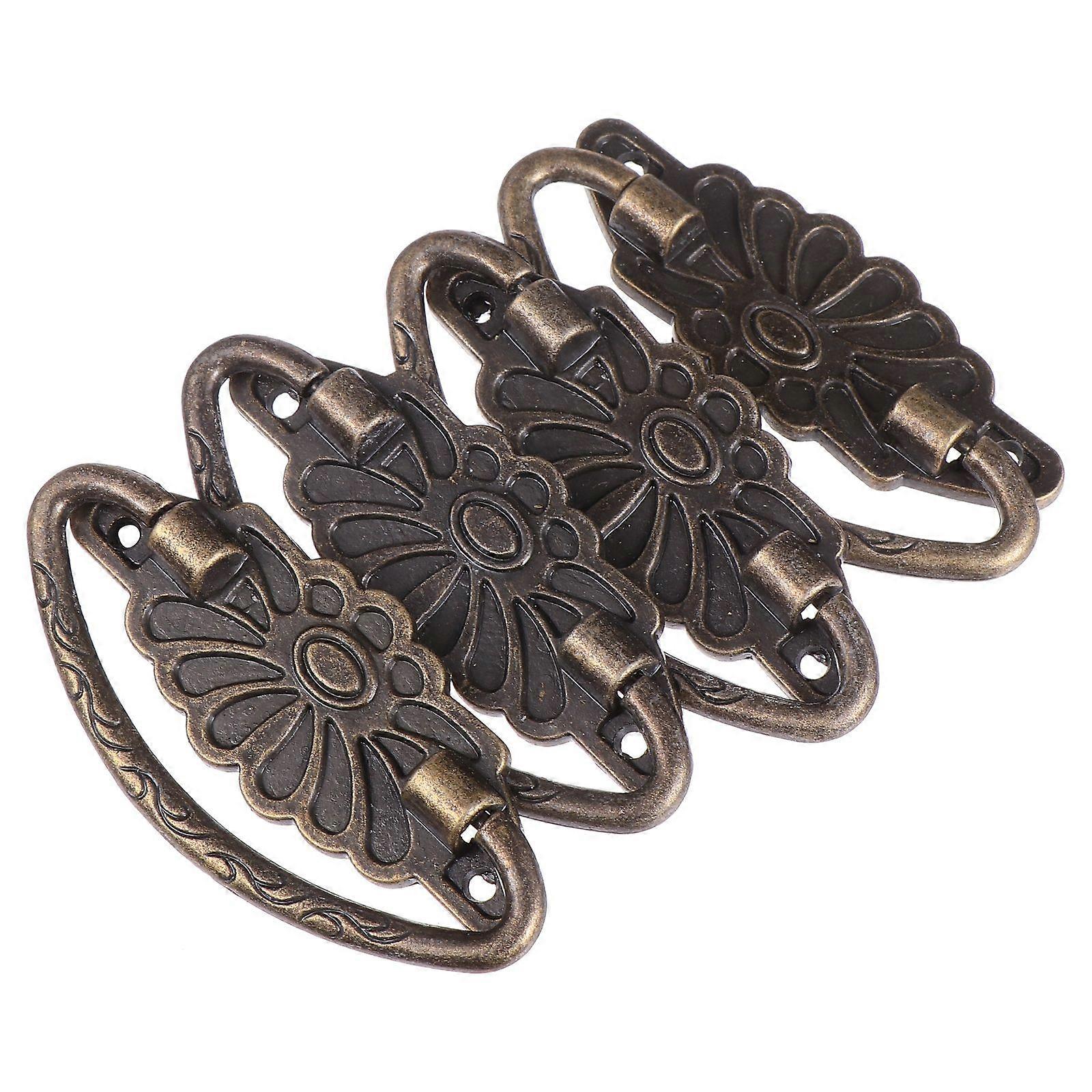 4PCS Alloy Drawer Ring Handle Decorative Pull for Household Doors