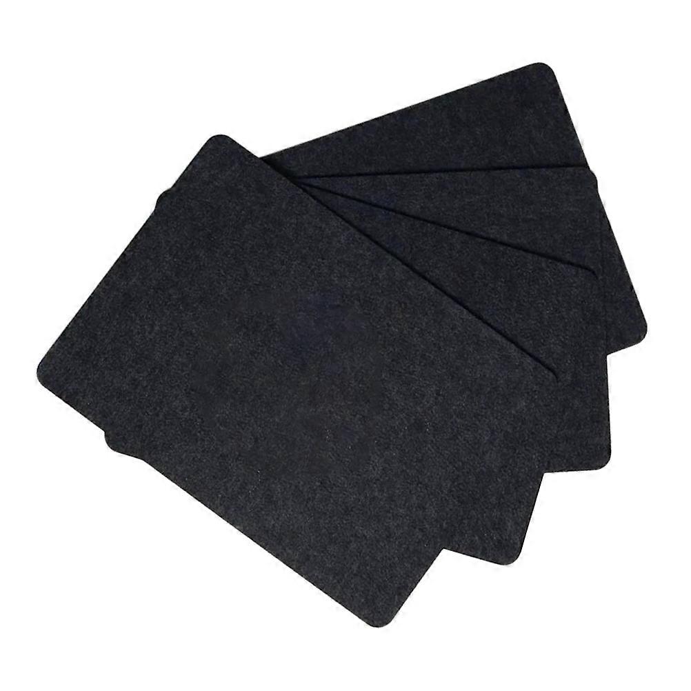Felt Heat Resistant Placemat Set Non Slip Table Mats for Home Kitchen Use Elegant Grey Design Easy Clean & Table Protection