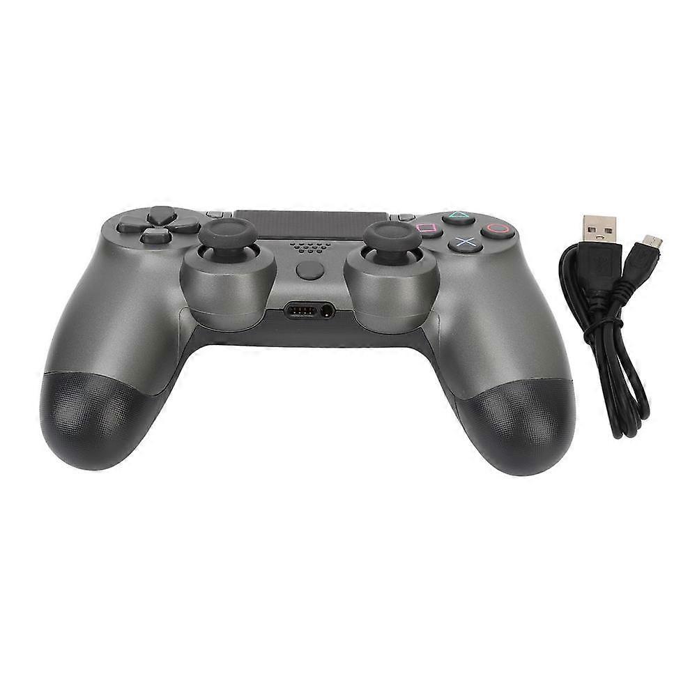 Wireless Game Controller with Sensitive Buttons and Real Vibration for PS4, PS5, PC, and Mobile Devices - Silver Gray