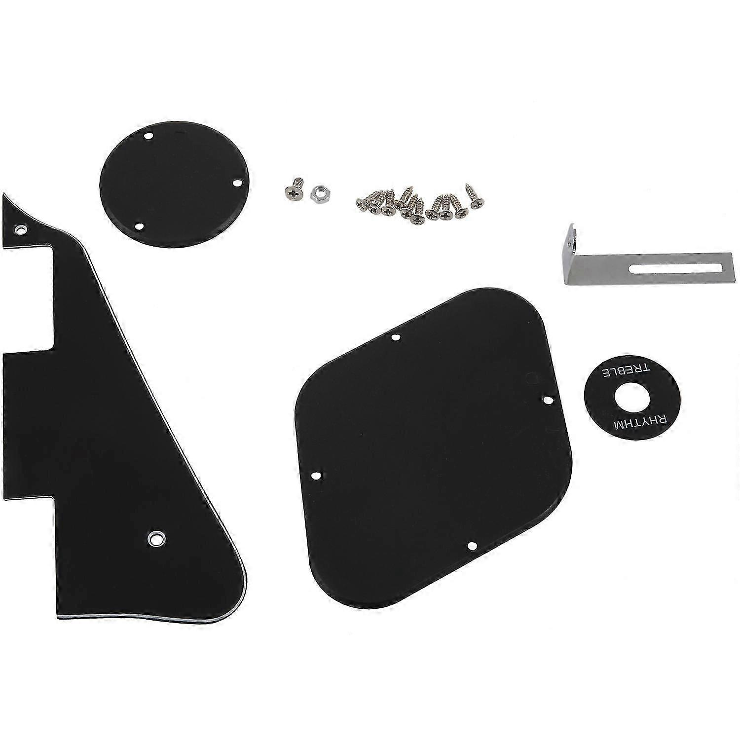 1set Black Pickguard /Cavity /Switch Covers/Pickup Selector Plate /Bracket/Screws for LP Guitar Sty