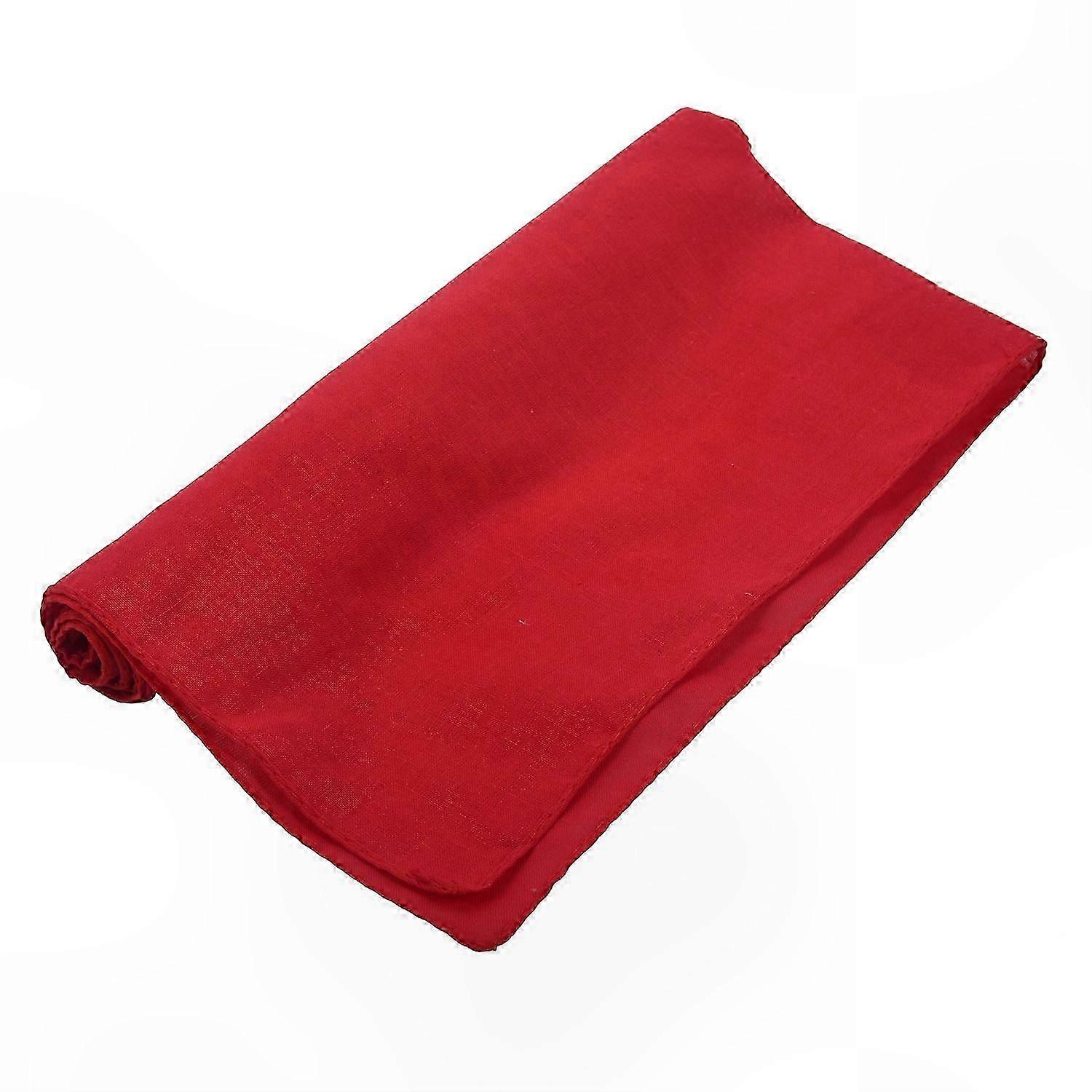 Lenço de pescoço de algodão vermelho para envoltórios de cabeça e pulseiras com design elegante