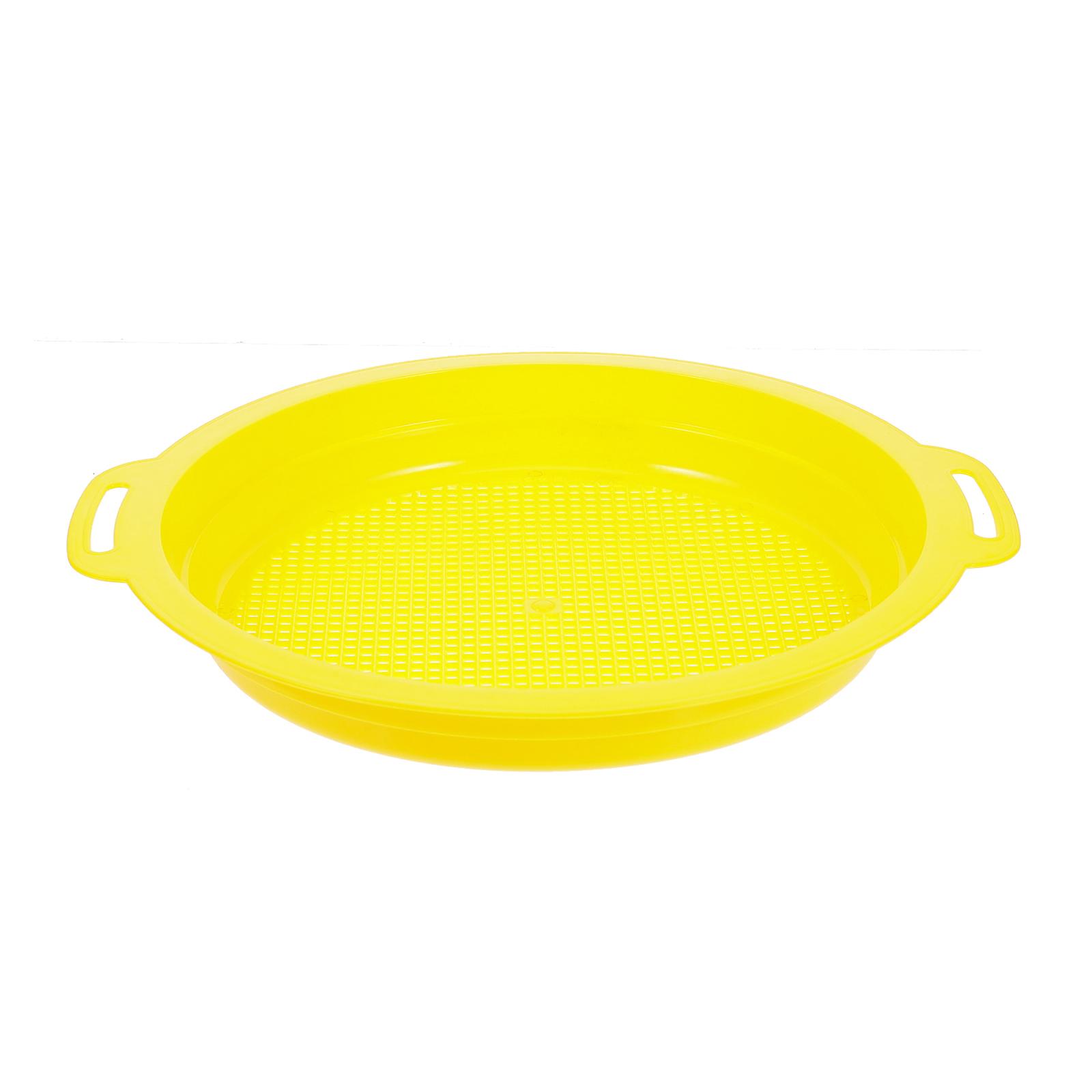 Plastic Sand Sifter Toys 3Pcs Beach Play Fun with Yellow Color Suitable for Children Outdoor Fun During Summer Activities