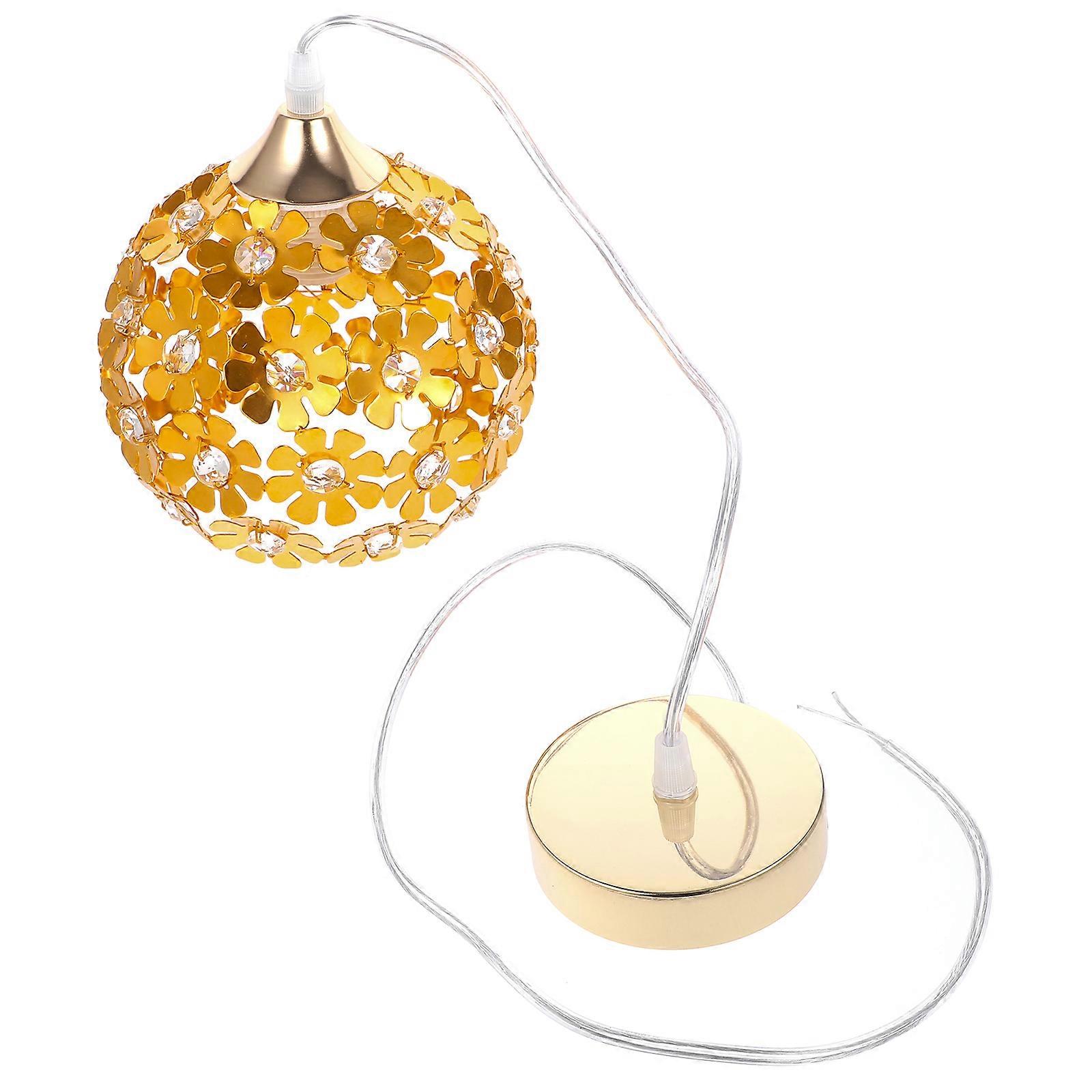 Modern Simple Style Hanging Lamp For Corridor And Flower Pendant Lamp Lighting 7.07X7.07X7.07In Golden 1Pcs