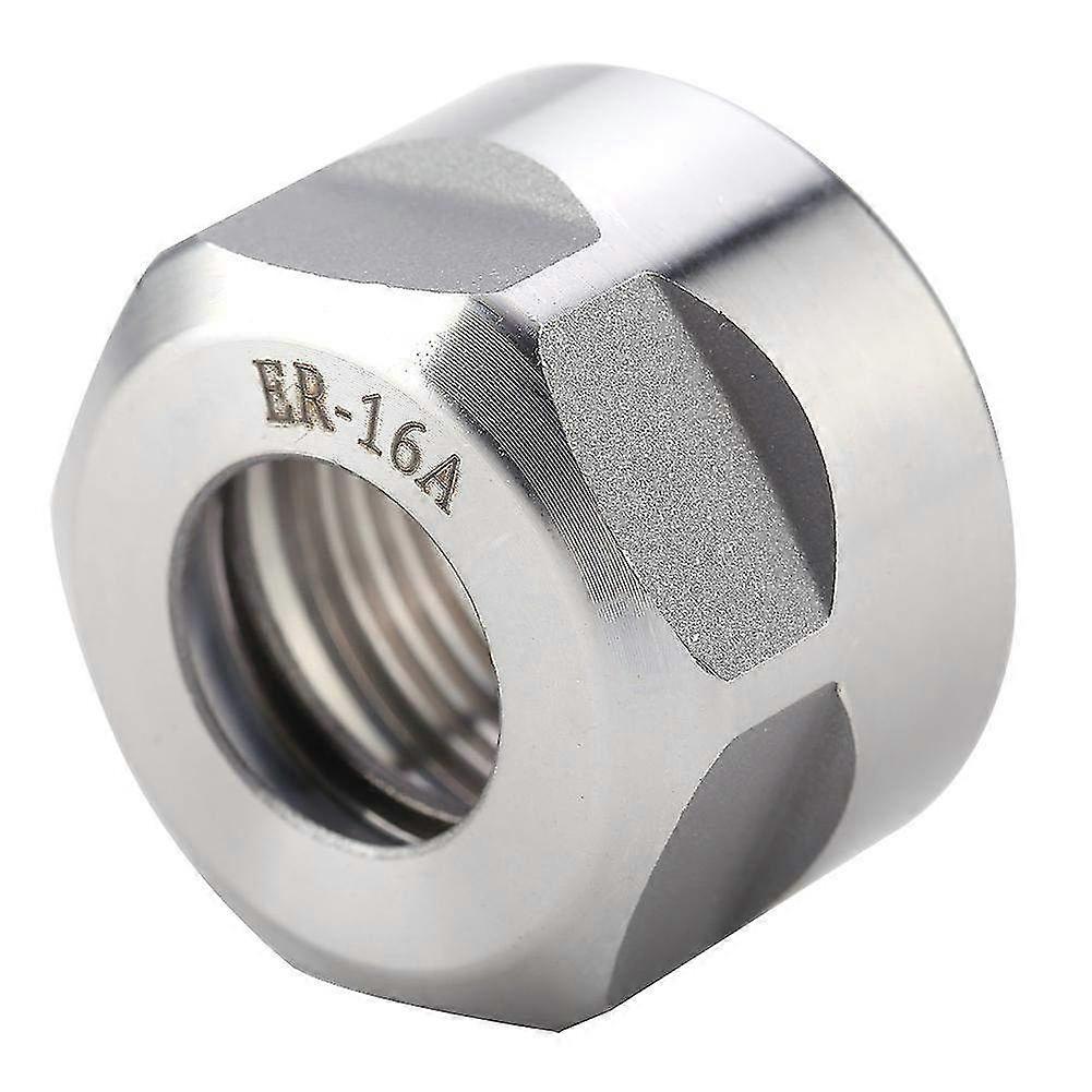 Collet Clamping Nut for CNC Milling Chuck Holder ER16 A Type M22x1.5 - Precision Silver Nut for Lathe & Tool Holders