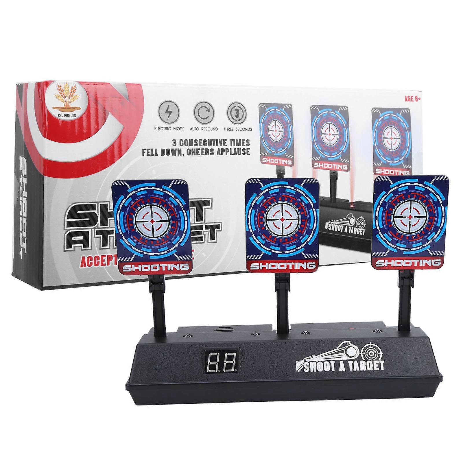 Electronic Shooting Target Auto Reset Scoring Target Sound Light Outdoor Child Toy3 Targets