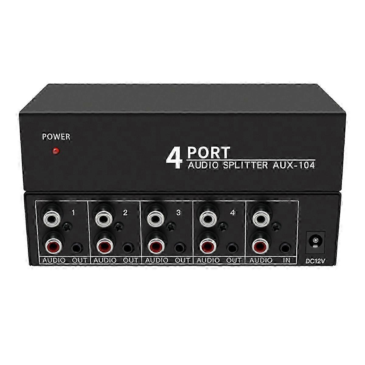 1 In 4 Out Stereo Audio Splitter - L/R Aux Verteiler für PC DVD Lautsprecher (1X4)