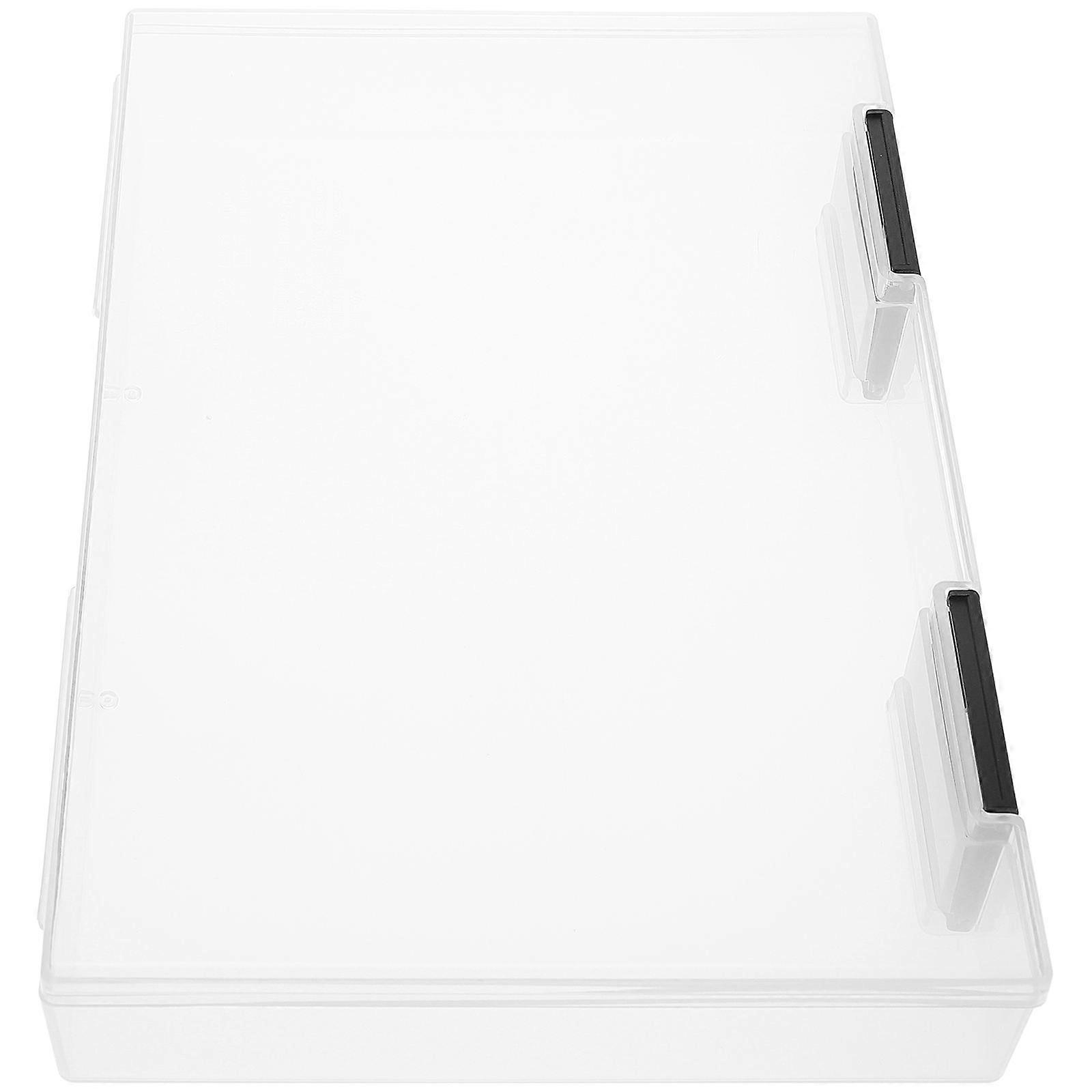 حامل تخزين صندوق مستندات بلاستيكي لللوازم المكتبية 24X16.5X4 سم تصميم 1 مجموعة