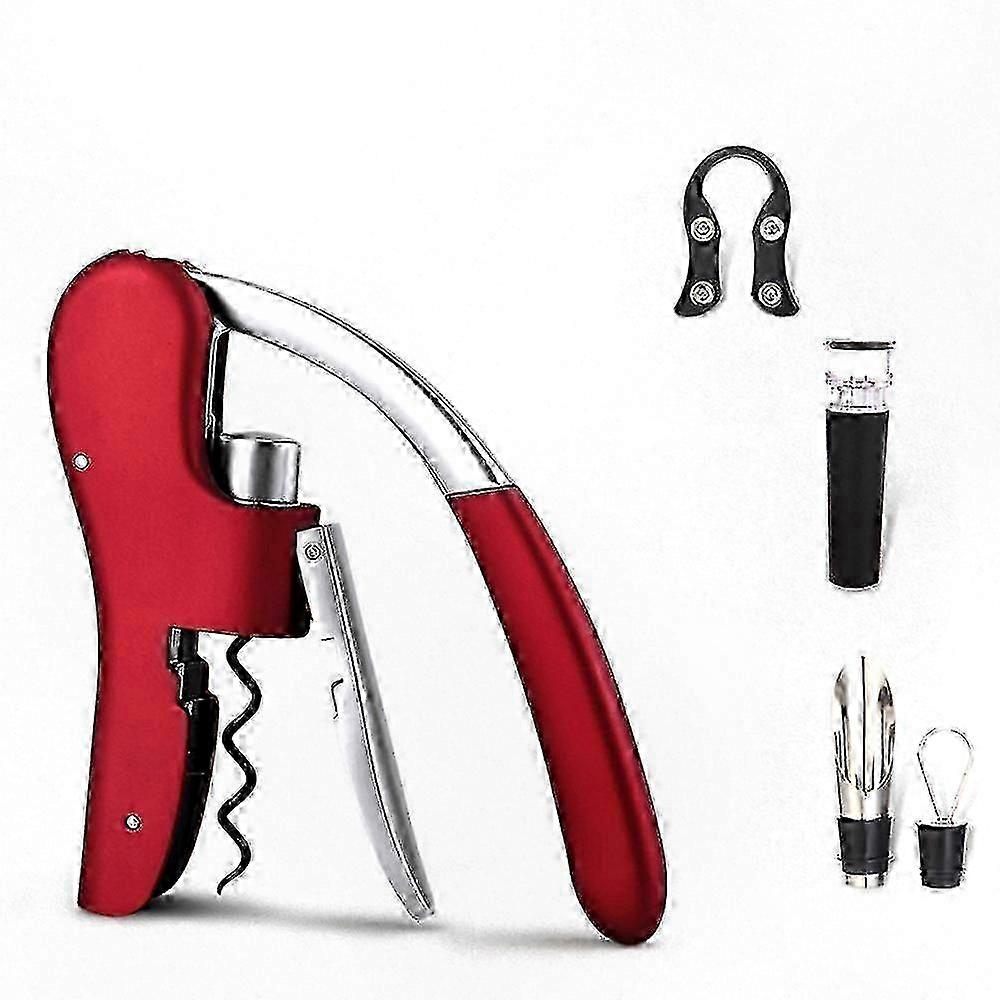 Compact Stainless Steel Corkscrew with Foil Cutter for Wine Bottles
