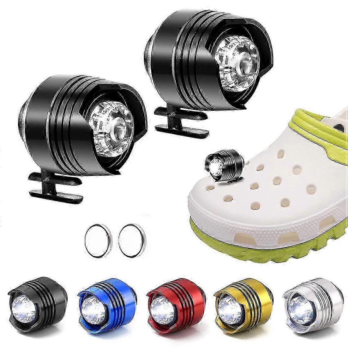 2 battalion Headlights For Croc Lights Shoes Waterproof Crocs Clip On Clogs Dog Walking Camping