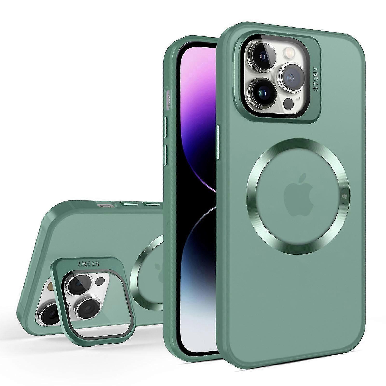 Camera Kickstand Magnetic Casefor iPhone 15 Pro Max/ 15 Ultra with Ring Stand, Compatible with MagSafe Military Matte Case