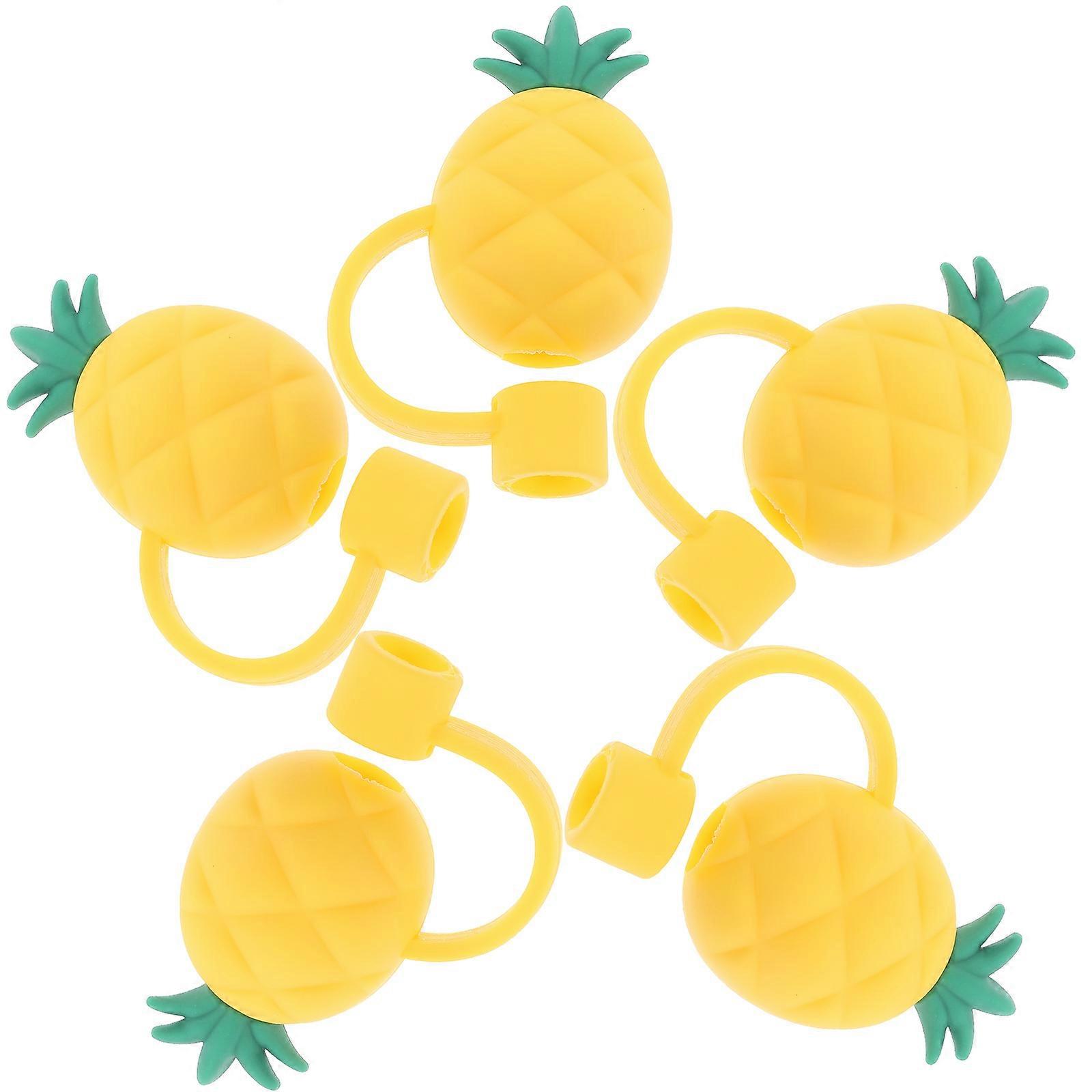 Cute Design Silicone Straw Toppers Reusable For Any Occasion 5Pcs