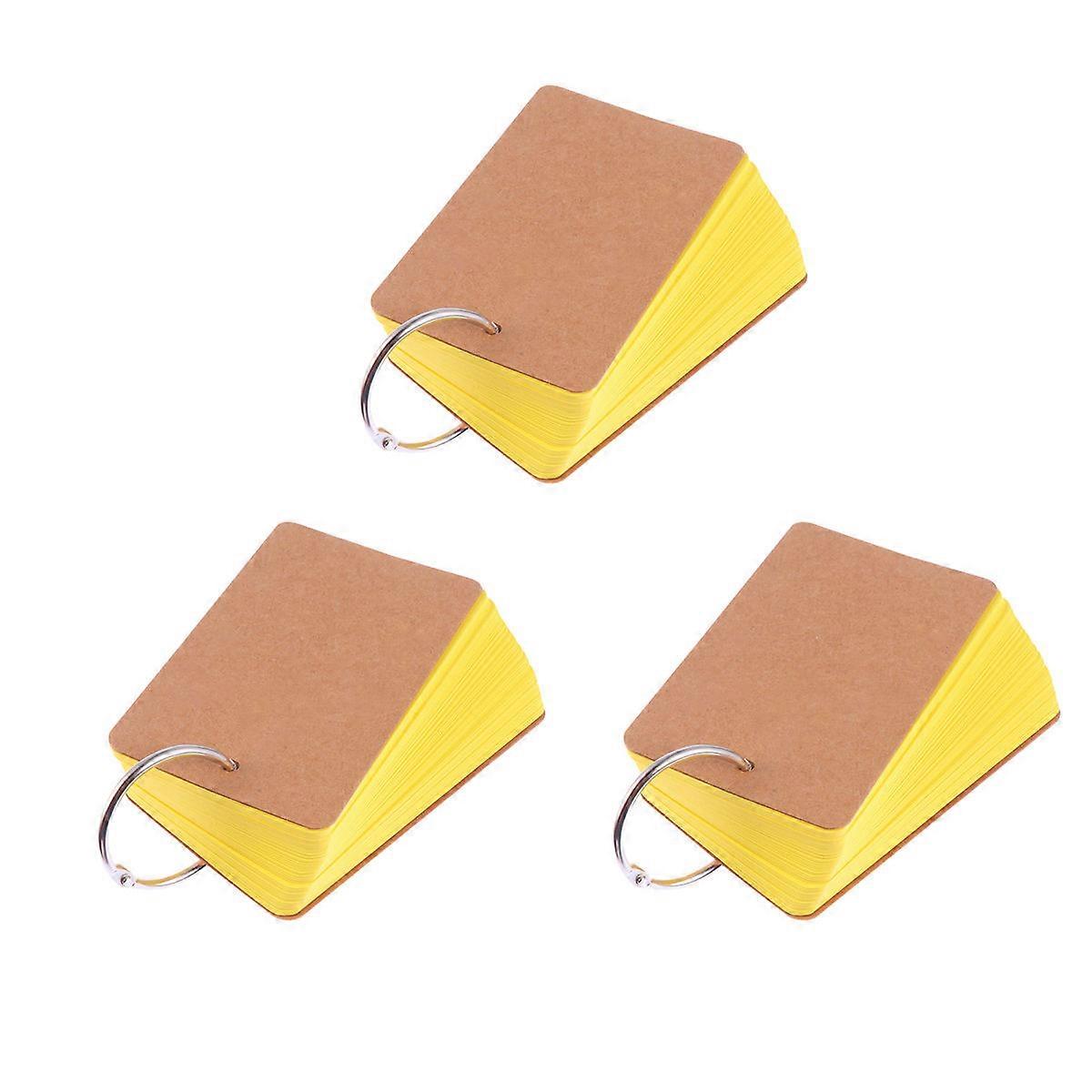 Portable Design Note Pads For Home Office Workers Simple Shape Yellow 3Pcs