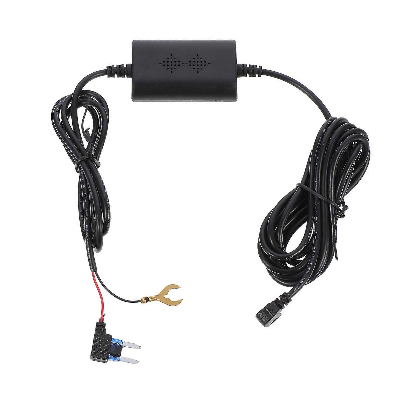 Black Car Recorder Cable for Dash Cam with ABS PC Material and Hideable Design for Vehicle Use 6.5ft