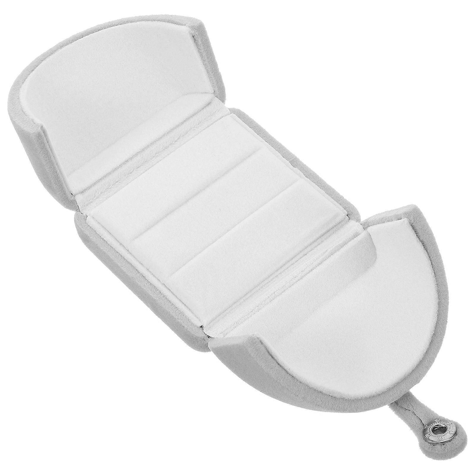Ring Box with 2 Slots for Wedding Ceremony and Storage Use Small Size