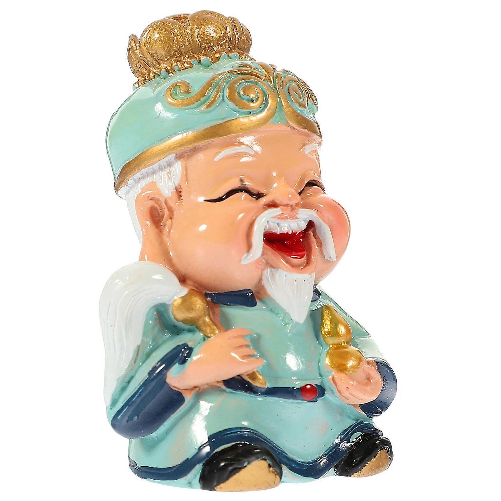 Chinese Style Wealth Statue for Decoration Made of Resin Multi Color Craft Decor Perfect for Home