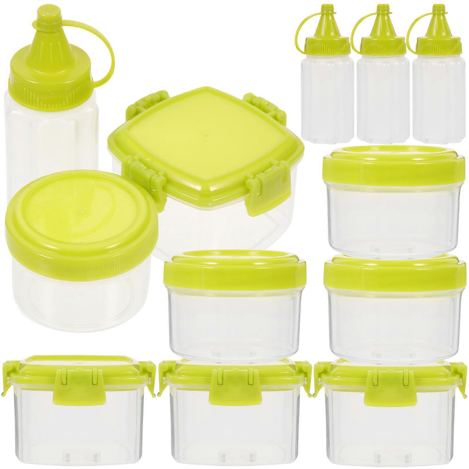 Dressing Containers With Lids Perfect For Households With Multipurpose Use And Fresh Preservation Of Ingredients 1 Set