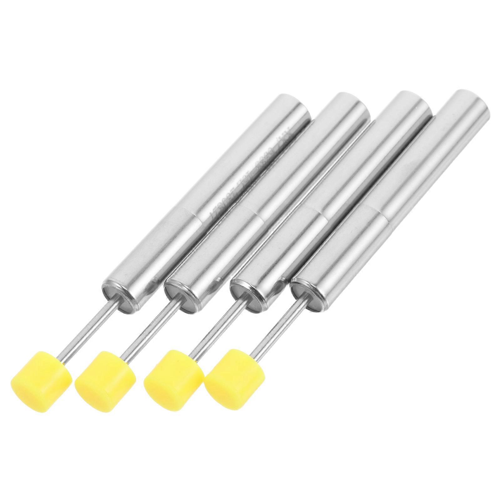 4pcs Soft Close Trash Can Damper, Stainless Steel Noise Reduction Mechanism for Kitchen & Bathroom Wastebasket Lids, Replacement for Quiet Operation