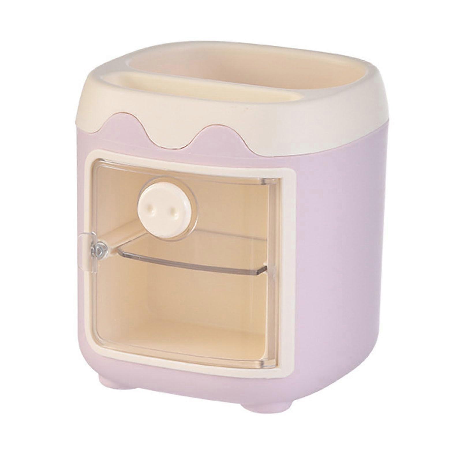 Pen Holder Desk Organizer With Multiple Compartments, PP PET Material, Cartoon Pig Design, Organizer for Bedroom or Dorm