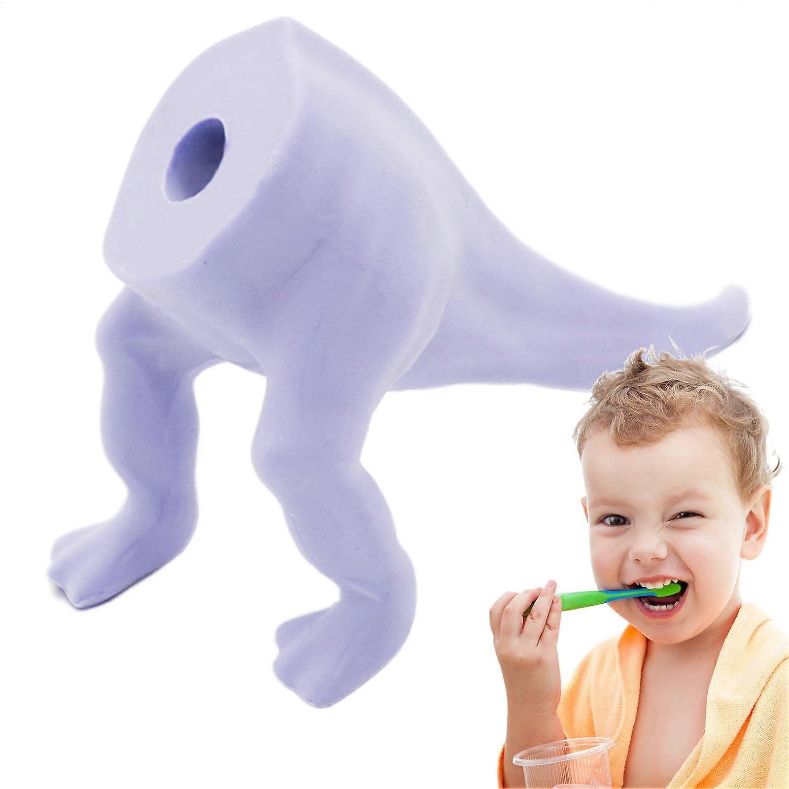 Caca Zahnpasta Topper - Self-Sealing Toothpaste Dispenser for Pets, Food-Grade Silicone Caps, Violet Color for Adults and Families