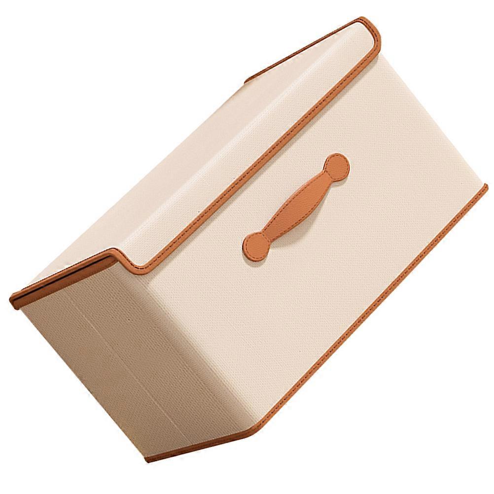 صندوق تخزين قماش قابل للطي مع غطاء - منظم محمول بسعة كبيرة للملابس والكتب والمناشف ، سلة قابلة للطي للخزانة والاستخدام المنزلي