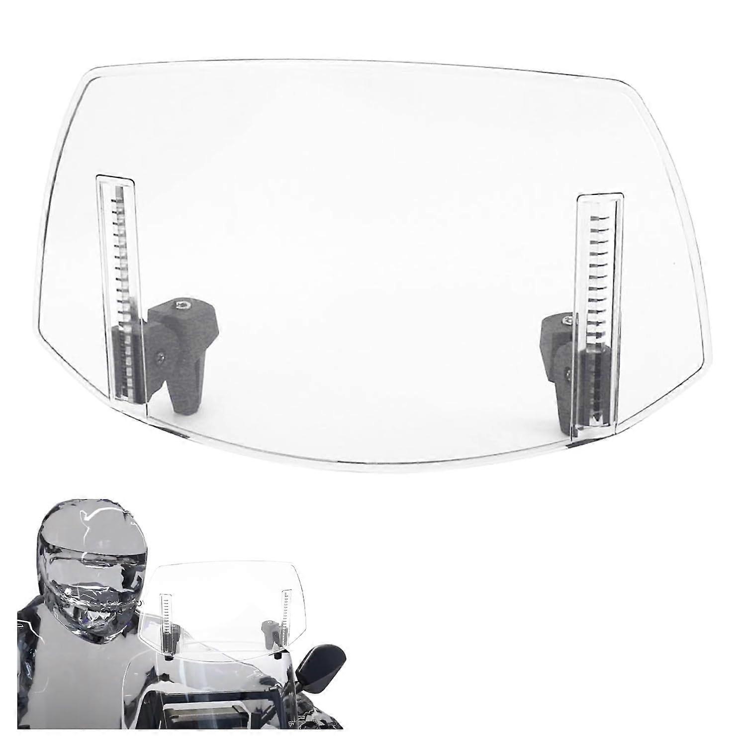 Motorcycle Wind Deflector Adjustable Clip-On Shield ABS 29x22cm White Reduces Wind Noise Compatible MT07 MT09 MT10 R1 R3